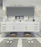 Rosé 84" Double Modern Floating Vanity