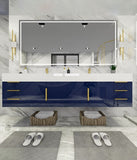 Rosé 84" Double Modern Floating Vanity