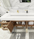 Rosé 84" Double Modern Floating Vanity