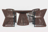 Modern Brown Dining Set - Maison Bertet Online