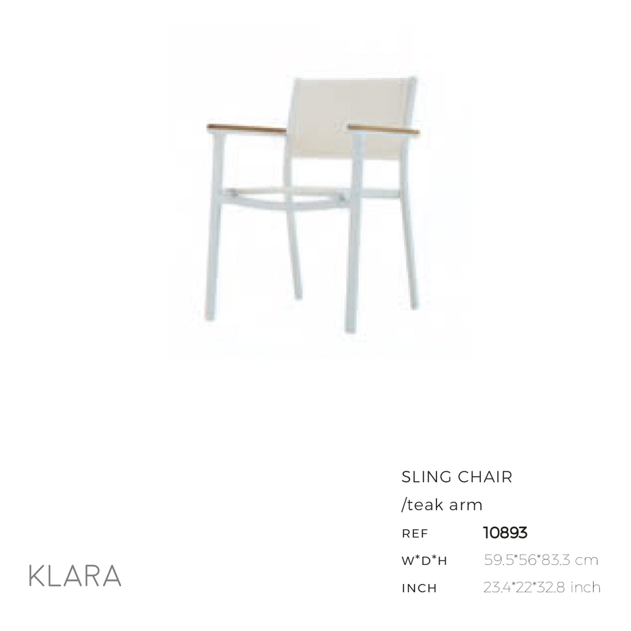 Klara Sling Dining Arm Chair-Maison Bertet Online