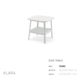 Klara White Side Table-Maison Bertet Online