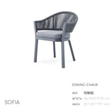 Sofia Dining Arm Chair-Maison Bertet Online