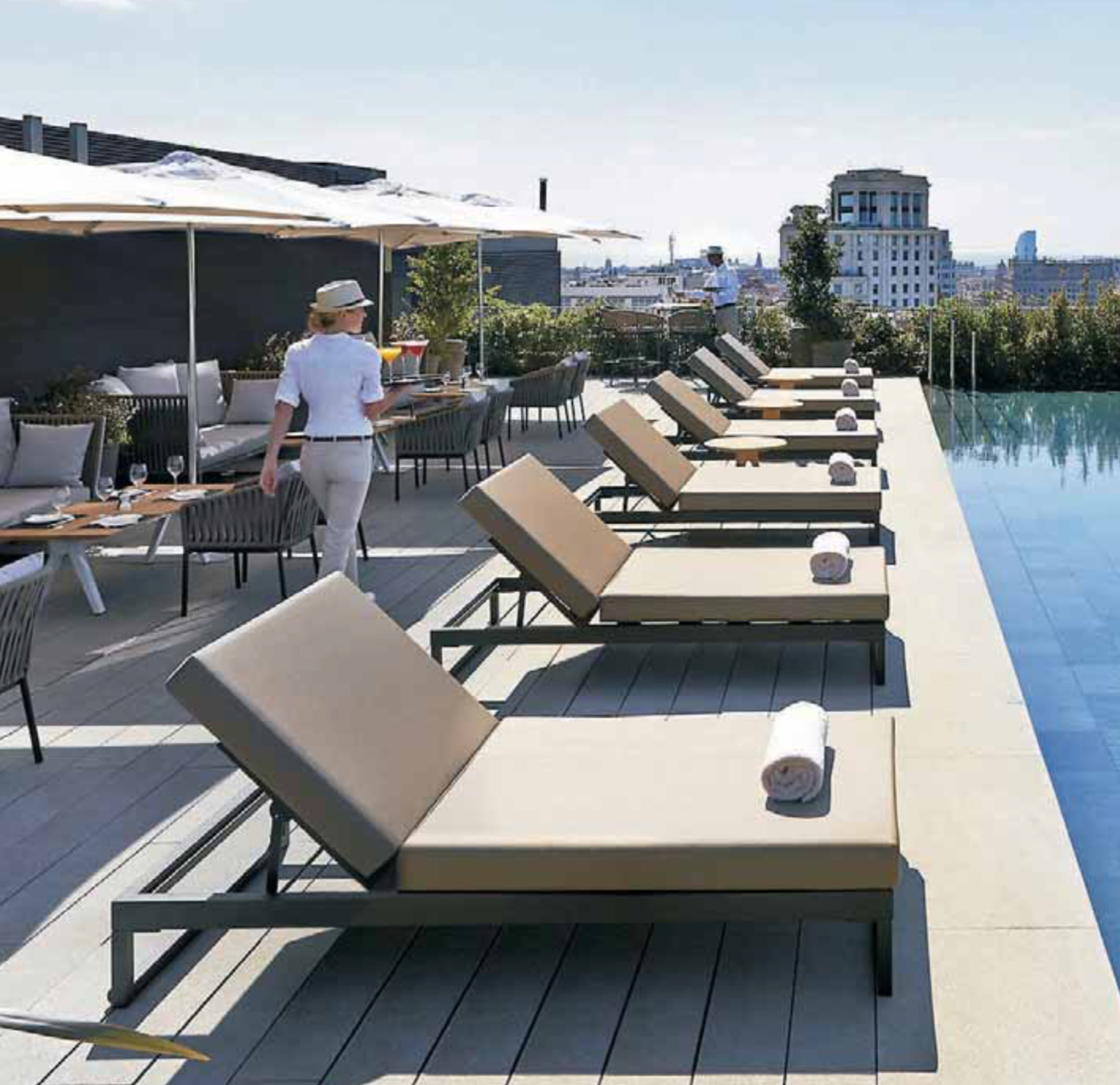 Sun Lounge Chair Black Frame - Maison Bertet Online