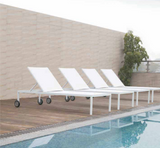 Sun Lounge Chair White Frame - Maison Bertet Online