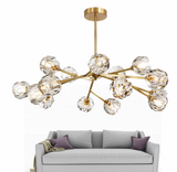 Brass Stem Globe Chandelier - Maison Bertet Online