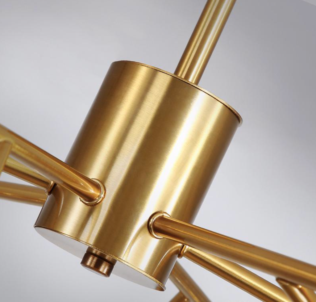 Brass Stem Globe Chandelier - Maison Bertet Online