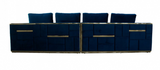 Larissa Blue Velvet Sofa