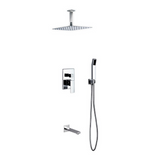Waterfall Chrome Ceiling Shower & Bath Absolute Complete Set - Maison Bertet Online