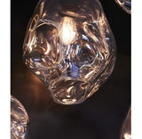 Sculptured Glass Ball Pendant Light
