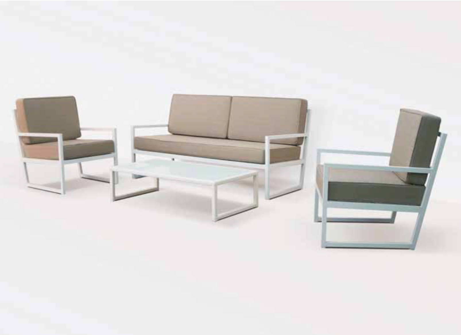 White Frame Sofa Set - Maison Bertet Online