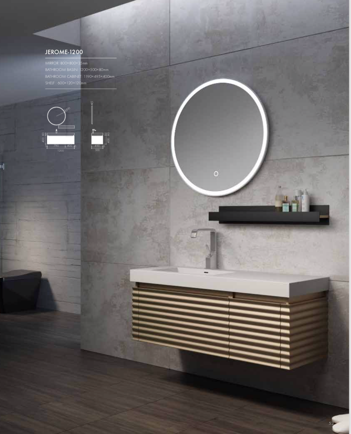 Multifamily- Jerome 47" Bathroom Vanity-Maison Bertet Online