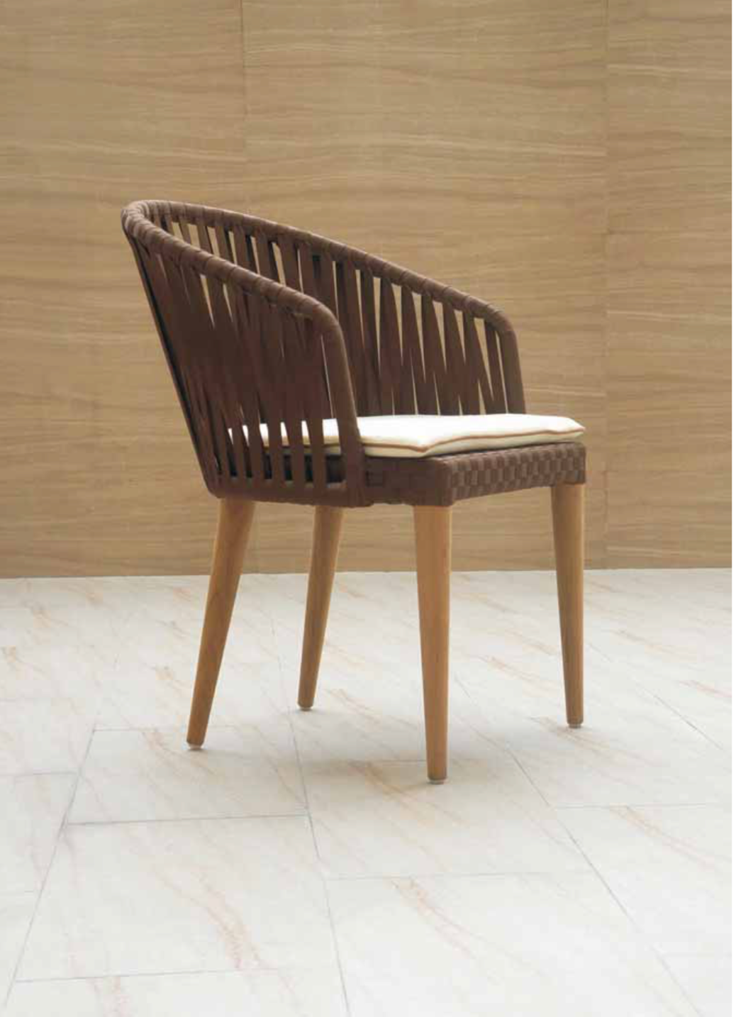 Copy of Brown Rope Dining Arm Chair - Maison Bertet Online