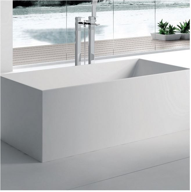 Modern Cube Free Standing Marble Bathtub - Maison Bertet Online