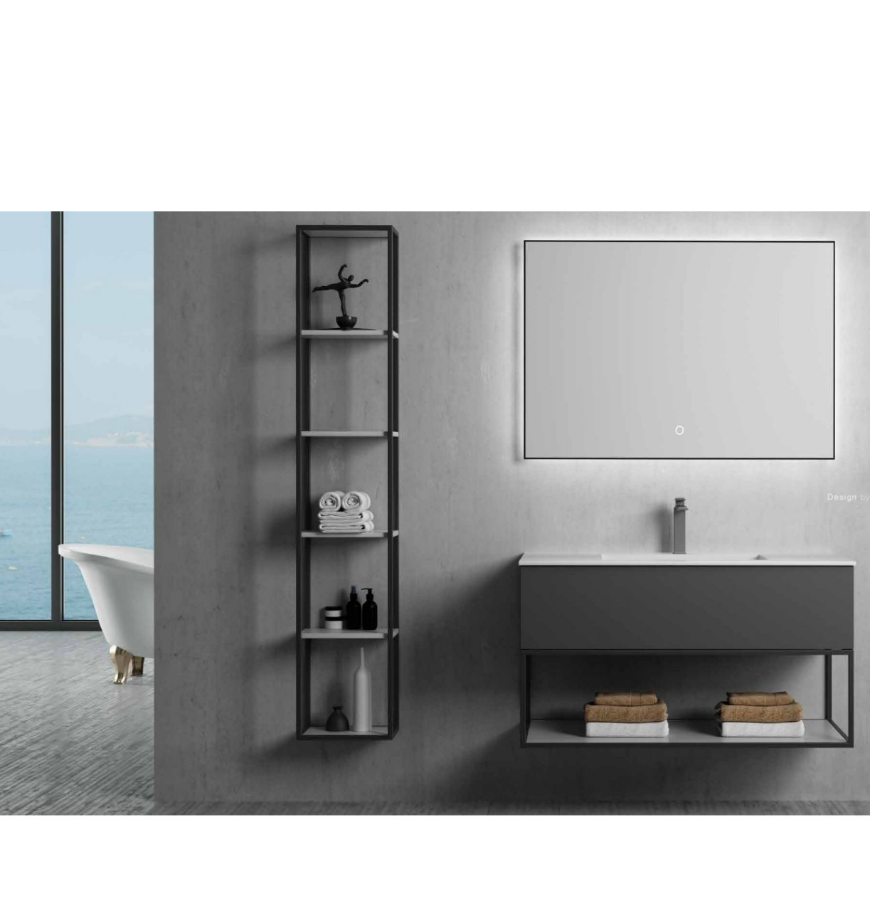Multifamily- Dark Grey Marseille 35" Bathroom Vanity-Maison Bertet Online