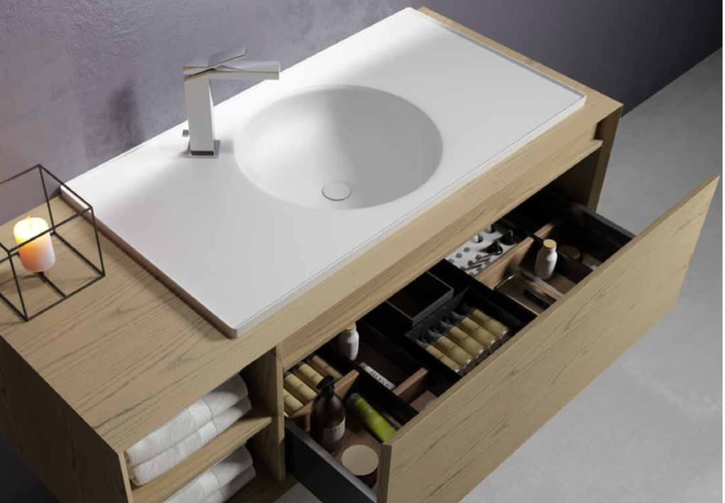 Multifamily- Figure Wood 59" Bathroom Vanity-Maison Bertet Online