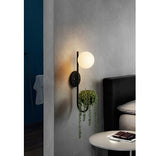 wall-mount globe storage sconce light