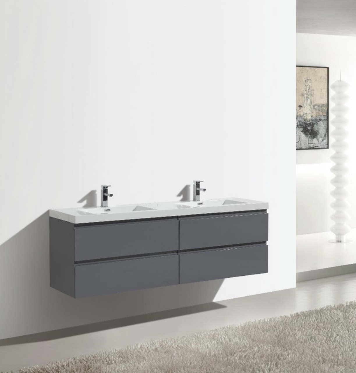 Wilshire 84" Bathroom Vanity-Maison Bertet Online