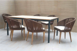 Copy of Brown Rope Dining Arm Chair - Maison Bertet Online