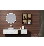 Multifamily- Sophisticated White Marble Style 59" Bathroom Vanity-Maison Bertet Online