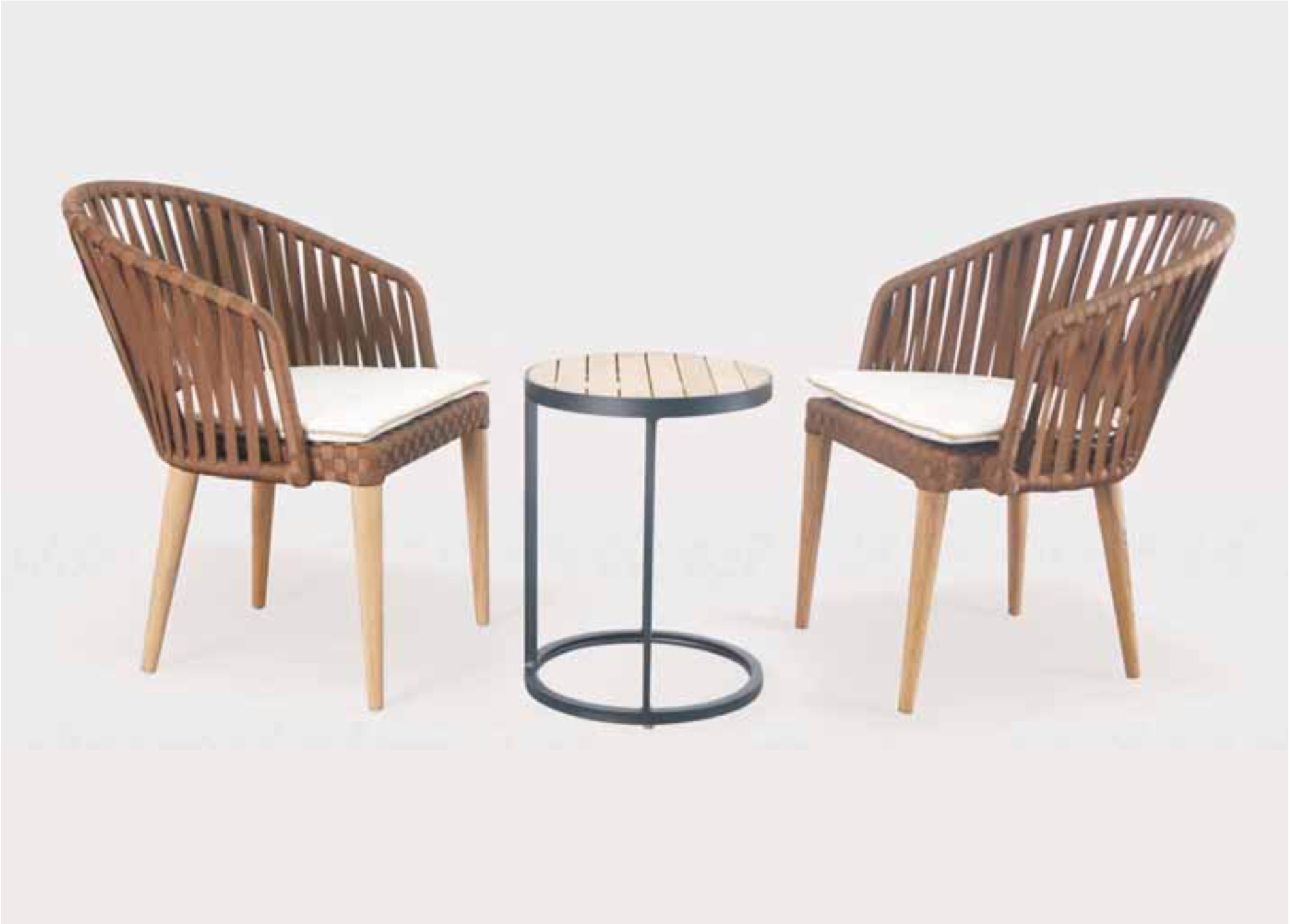 Copy of Brown Rope Dining Arm Chair - Maison Bertet Online