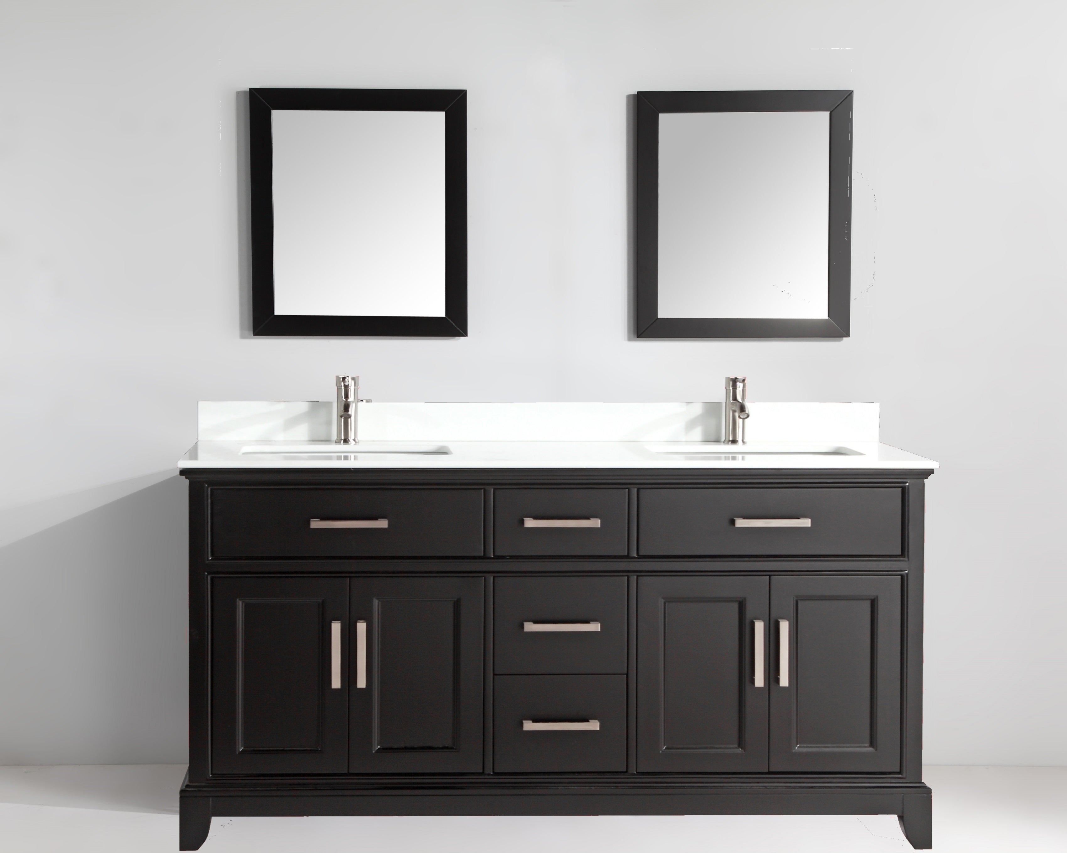Double Modern Vanity with separated mirrors