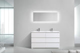Los Angeles 60" Double Sink Bathroom Vanity-Maison Bertet Online